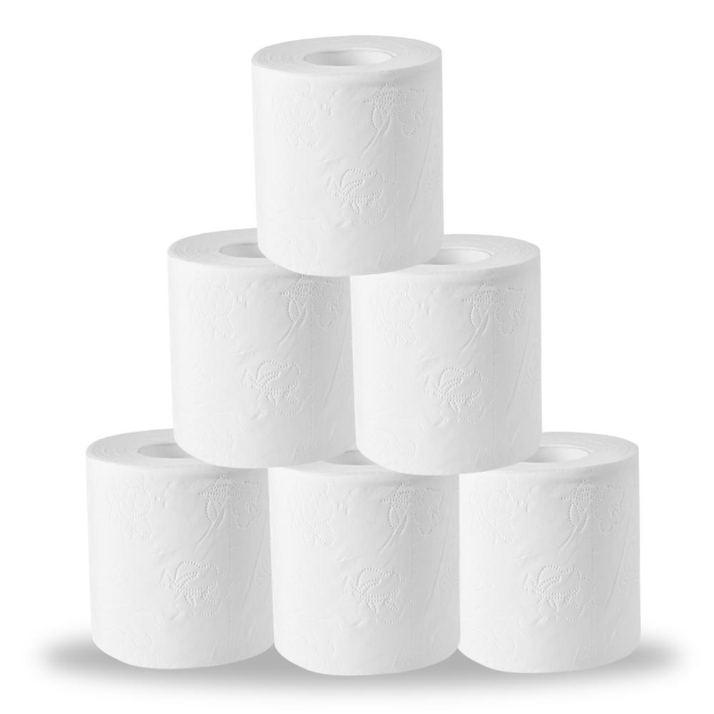 6/10 Roll Wit Papier Handdoeken Wc Roll 3 Lagen Tissue Roll Keuken Wc Papier Vervanging Roll Papier Huishoudelijke Wc Tissue: White