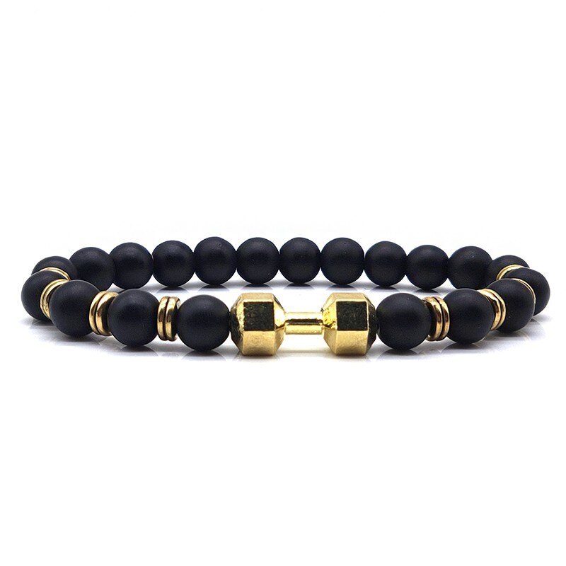 Armband Mannen Steen Kraal Klassieke Mannen Armband Charm Halter 8Mm Bead Armband Voor Mannen Sieraden: 1