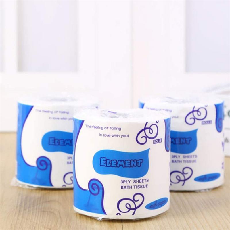 1-10 rollos suaves Premium 3-papel higiénico de capa cuarto de baño papel de seda lavabo, inodoro toallas de papel hogar servilleta de cocina uso