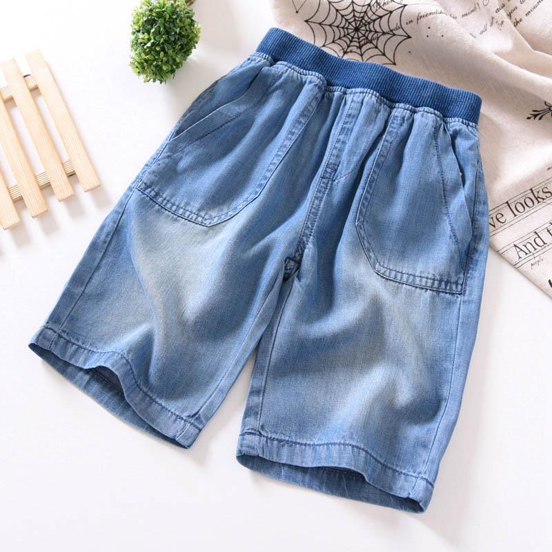 Summer Kids Boys Jeans Loose Capris Children Denim Mid Pants Baby Boy Knee Length Cowboy Trousers Clothing P33