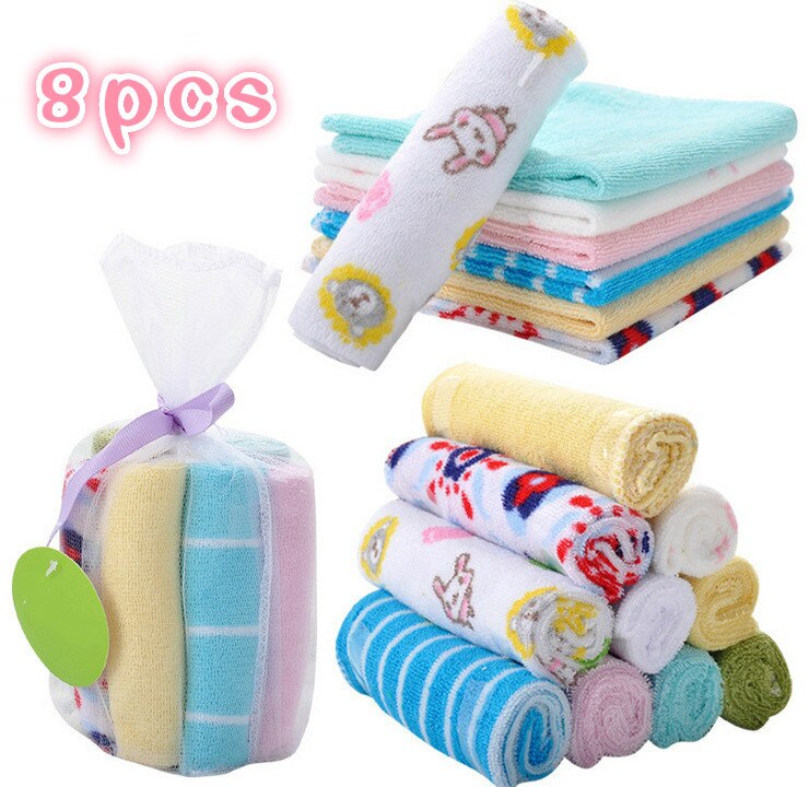8 Stks/partij Babyvoeding Handdoek Kindje Katoenen Handdoek Baby Gezicht Reinigen Handdoek Baby Zakdoeken Hoofdband