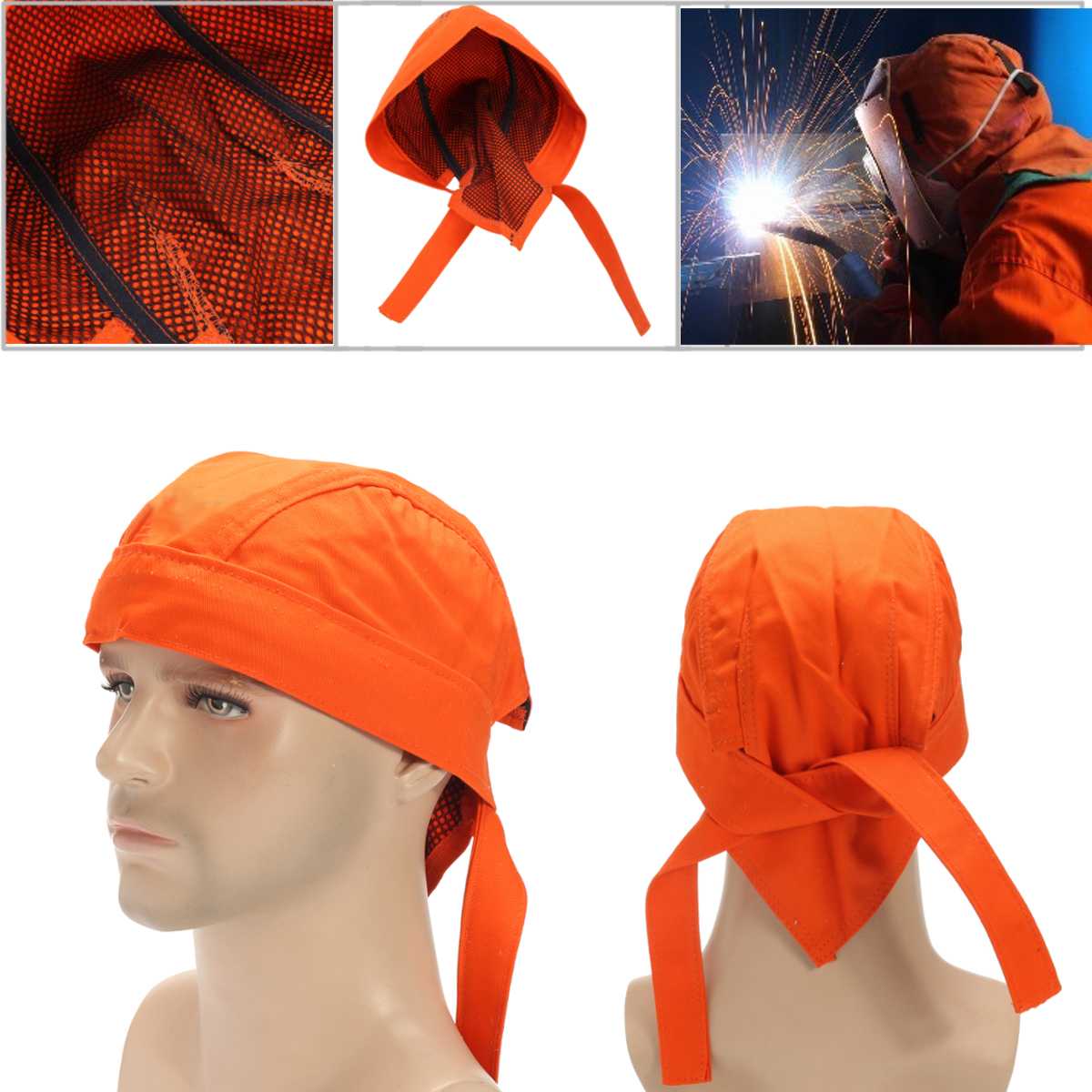 Cotton Welding Cap Hat Welders Retardant Sweat Adjustable Application to Welding Safety Protective Welding Helmet