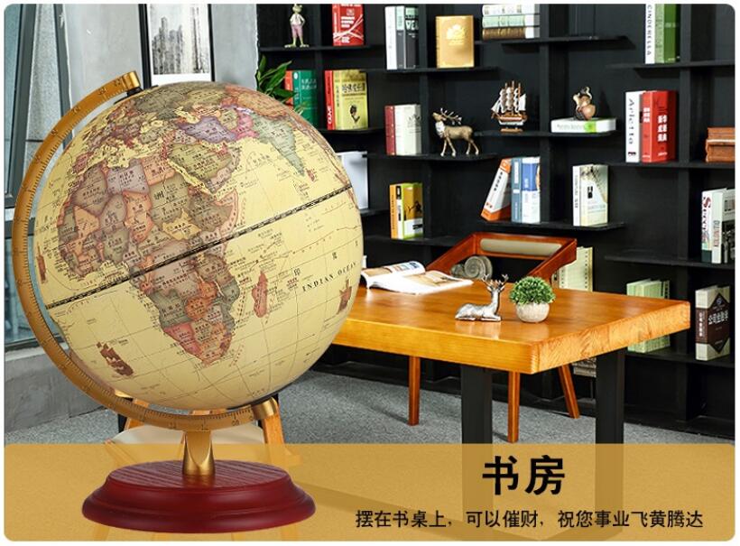 Chinesische-Englisch Lehre globen 32cm HD Schüler Europäischen Stil retro globus ornamente büro studie wohnzimmer dekoration globus