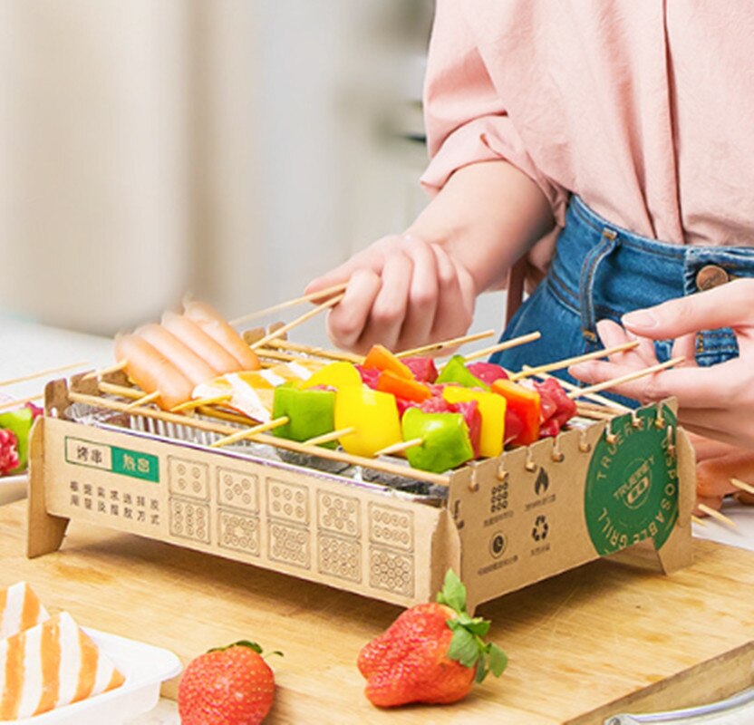 Disposable BBQ Grill Outdoor Home Camping Grill Portable Smokeless Charcoal rotisserie grills bbq grill barbecue outdoor