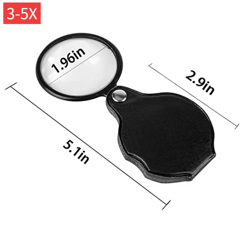 30x 50x faltbare Taschen lupe Mini-Schmuck vergrößerung tragbare Hand leselupe Lupen linse Augen lupe: Grün