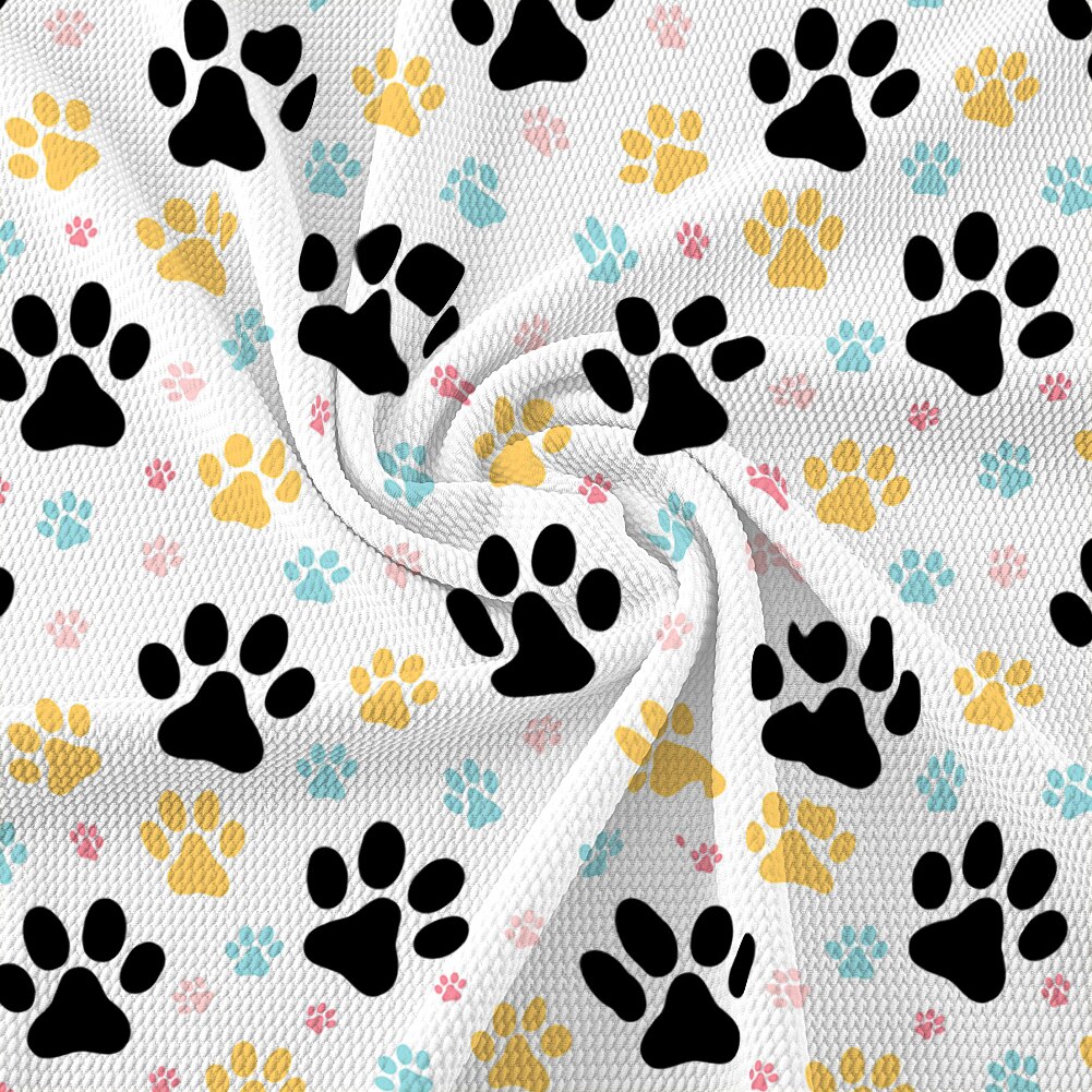 Bullet Fabric Printed Dog Paw Pattern Polyester Cotton for DIY Home Textiles Materials 50*145cm