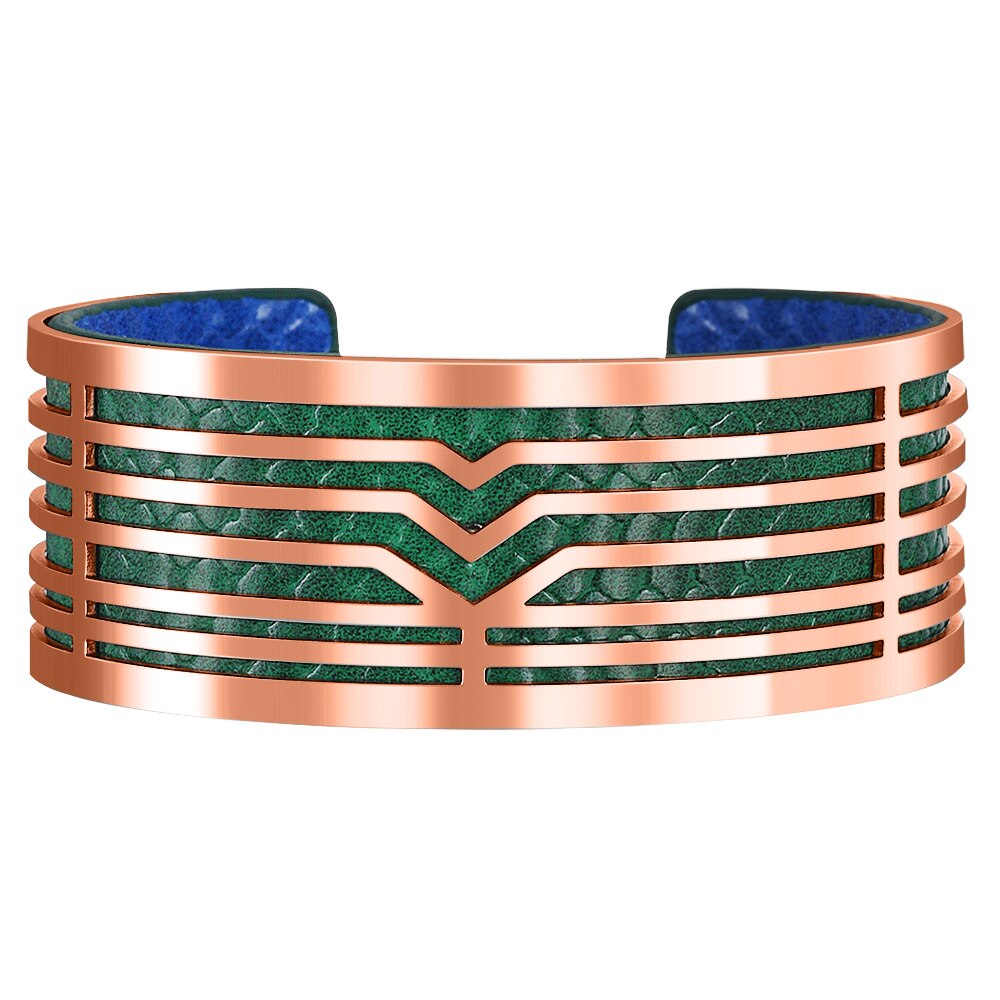 Rosa ouro manguito pulseira de couro do plutônio oco para fora ímã botão pulseira georgettes jóias indianas pulseiras amor pulseiras pulseiras: 2.5CM-C