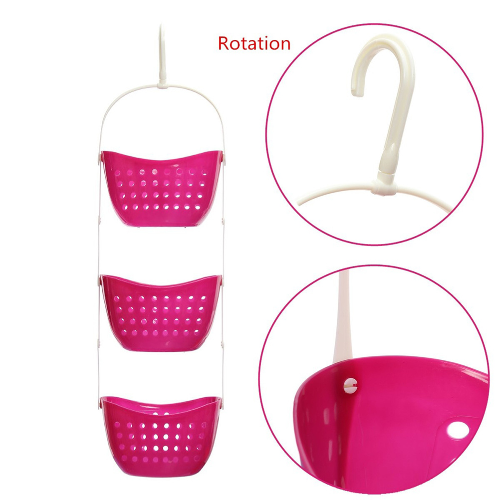 Cesta colgante de ducha de 3 niveles para el baño de caddie