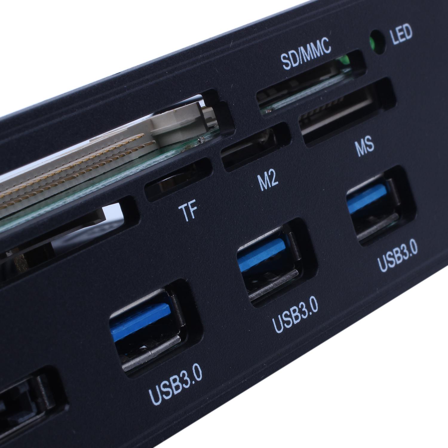 STW 5.25 inch PC Computer Front panel All-in-1 Multifunction card reader with 3ports USB3.0, USB 3.1, eSATA ,Support M2, MSO,