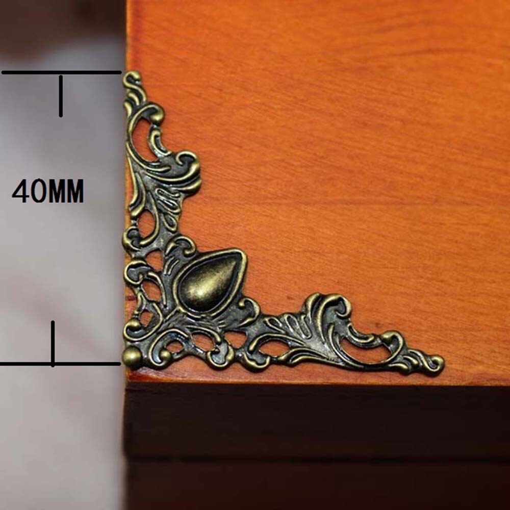30Stck Metall Winkel Ecke Klammern Gold Bronze- 40mm Notizbuch Abdeckung für Menüs Foto Rahmen Möbel Dekorative Schutz