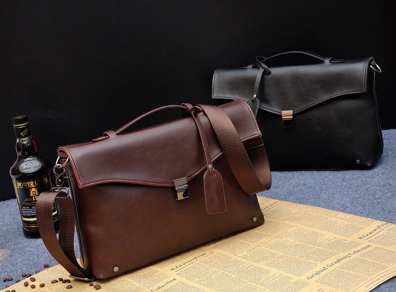 Casual heren tas slot schoudertas populaire trend cross body sectie aktetas