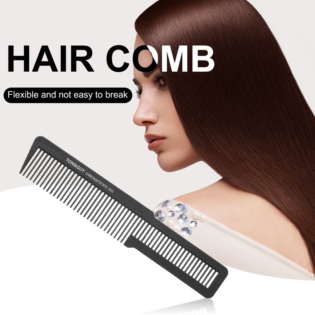 Antistatic Hair Comb Hard Carbon Flat Head Cutting Combs for Salon Styling Sectioning Haircut Tool