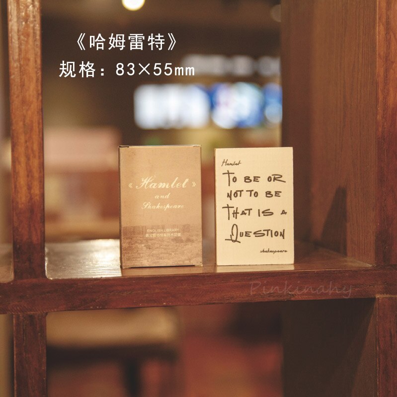 Retro English Library series decoration stamp wooden Round rubber stamps for scrapbooking stationery DIY craft standard seal