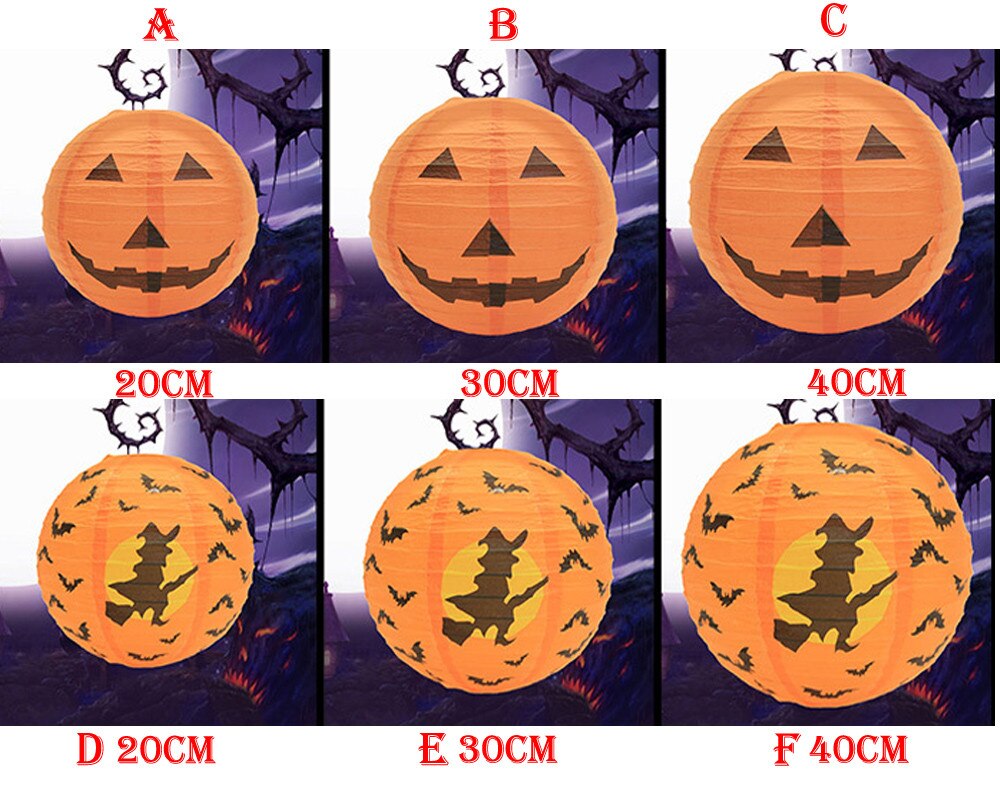 Halloween Paper Pumpkin Hanging Lantern DIY Party Decor Scary Fashionable and stylish Delicate and festive