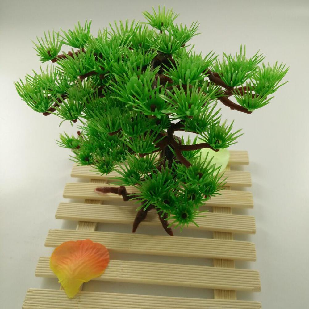 Plastic Plants for Aquarium Bonsai Tree Rockery Artificial Plant Pine Tree Fish Tank Aquarium Ornament
