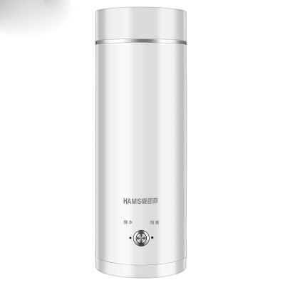 Draagbare elektrische waterkoker voor op reis, mini-thermoskan, slimme theepot, verwarmende kop, melk kokende boiler, roestvrijstalen metalen warmer: Wit / Britse adapter