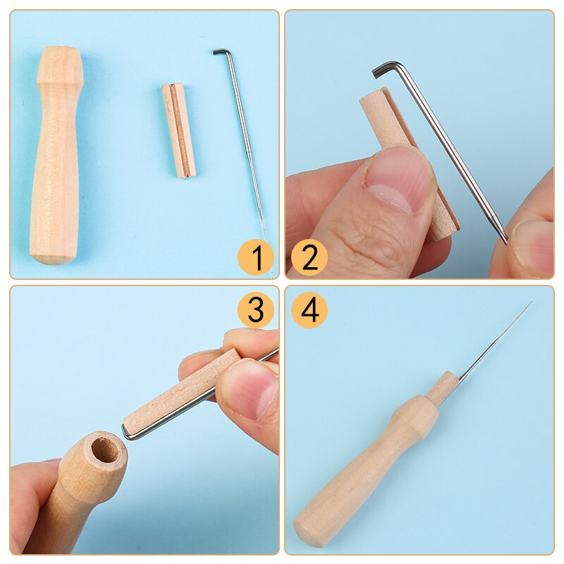 30 PCS Needle Felting Starter Kit Felting Needles Felt Diy Package Wool Felt Needle Felt for Felting with Bottle