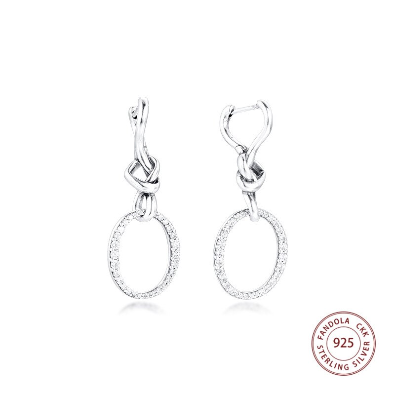 2020 New 925 Sterling Silver Annodato Del Cuore Ciondola Gli Orecchini Per Le Donne di Nozze Orecchini Gioelleria Raffinata E Alla Moda Pendientes Mujer All'ingrosso