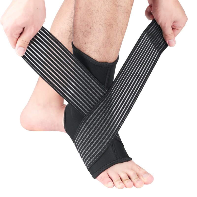 2Pcs Sports Compression Ankle Brace Strap Support 3D Weave Elastic Bandage Foot Protective Gear Gym Fitness