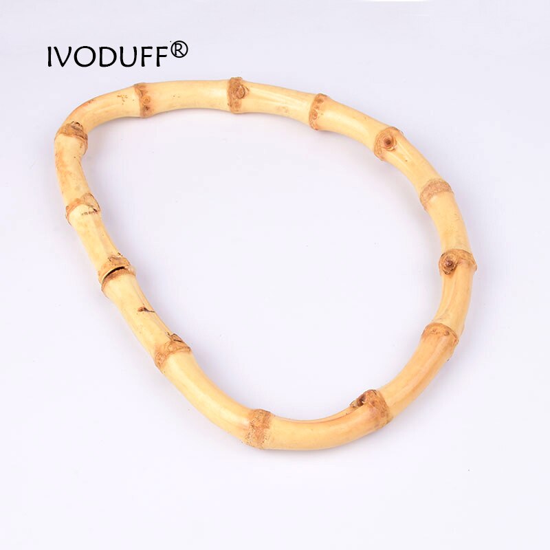 2pcs Bag Handle, D shape Bamboo Handle Making Bags Craft, Bag Accessories For DIY