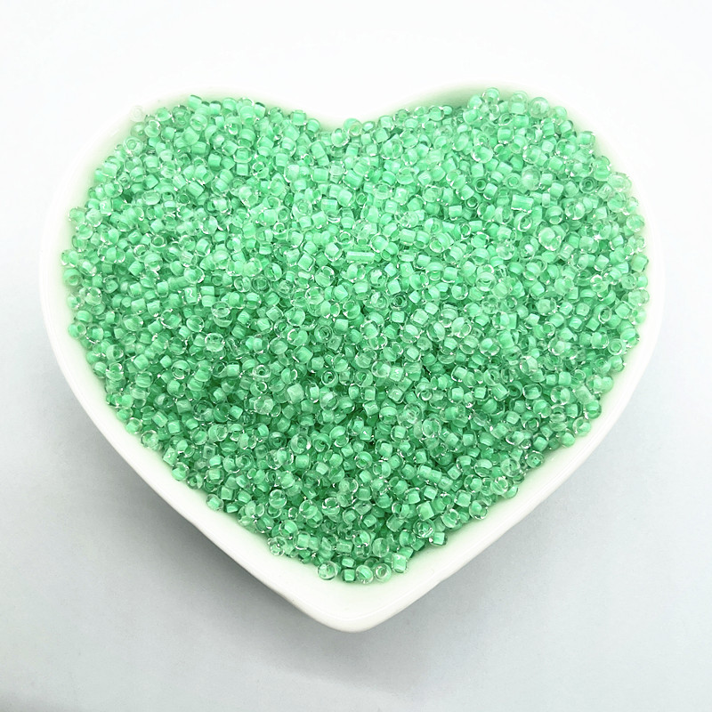 Colgante de corazón de 15g, 2mm, 3mm, 4mm, efecto de teñido, cuentas de semilla de cristal checo, cuentas de pulsera DIY para fabricación de joyas, accesorios