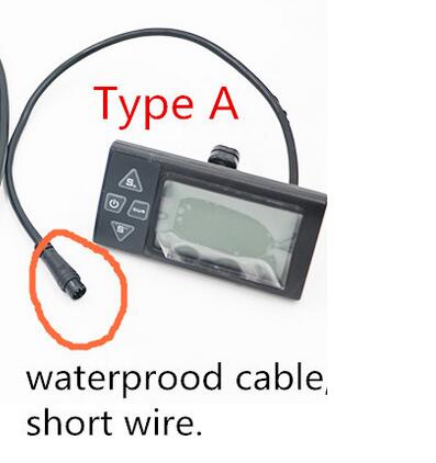 LCD E Bike Display Speed Controller For Brushless Motors 36V Electric Bike Manual Control Panel Bicycle Conversion Kits: 36V Waterproof type