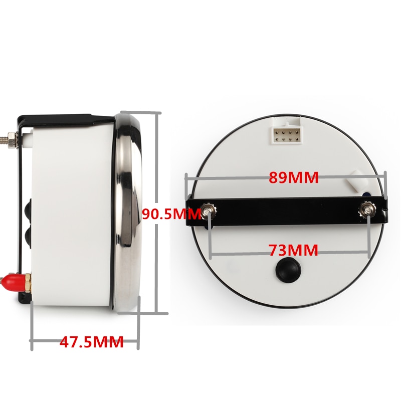 Tachometer for boat motor 85mm Round 0-4000RPM Hour meter Waterproof Generator RPM REV Counter With 12 V 24 V With Back light