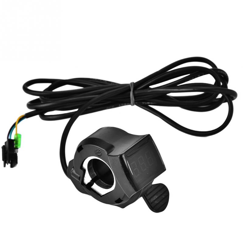 12-99V E-bike Thumb Throttle met LCD Display Elektrische Scooter Stuur Zwart Thumb Throttle Grips Voor elektrische Fiets Accessoire