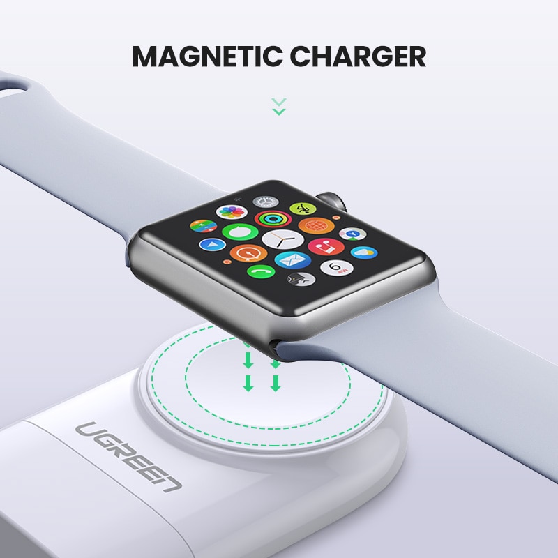 Ugreen Drahtlose Ladegerät für Apple Uhr Ladegerät Serie 5 4 3 2 1 Tragbare MFi USB Ladegerät Für Apple 3 magnetische Drahtlose Lade