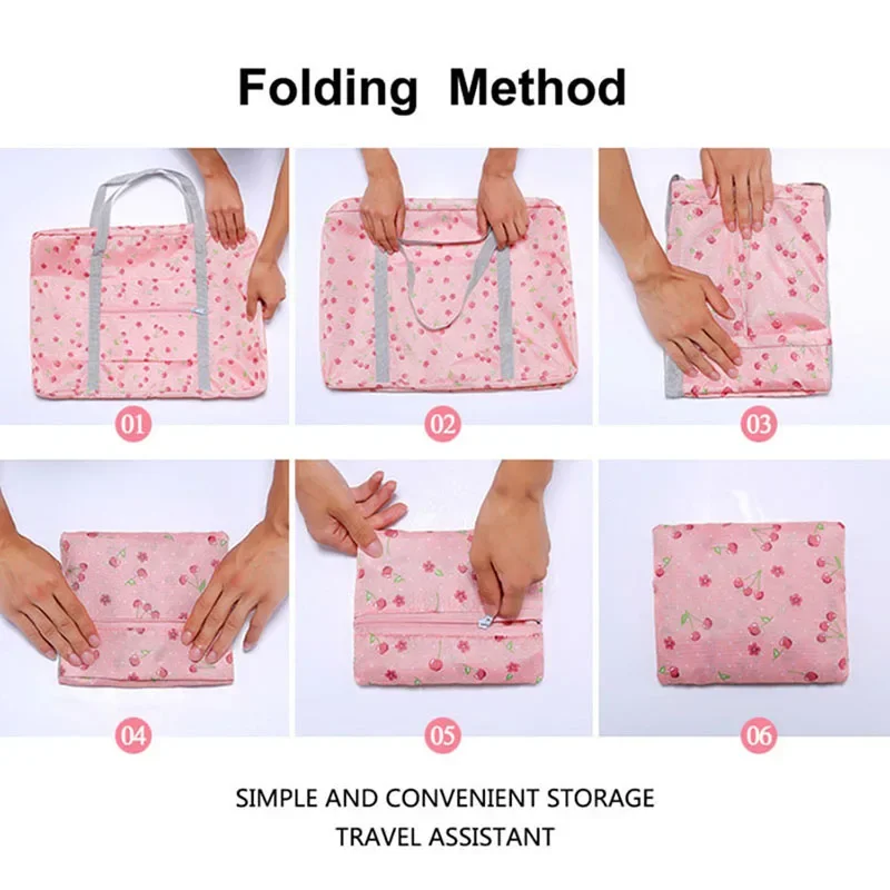 Bolsas de viaje plegables, bolsa de nailon de gran capacidad, equipaje, bolsos impermeables, almacenamiento de viaje para hombres y mujeres, organizador de embalaje de ropa