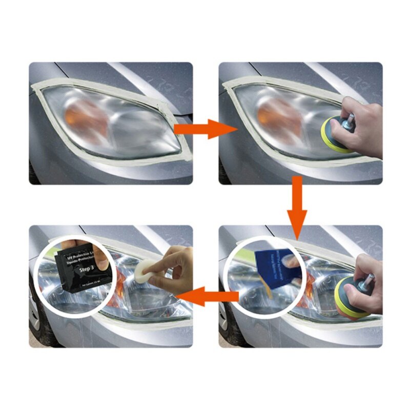 Ajovalojen kirkastussarja auton kiillotuskoneen kunnostus korjaus auto ajovalojen puhdistustyökalut *