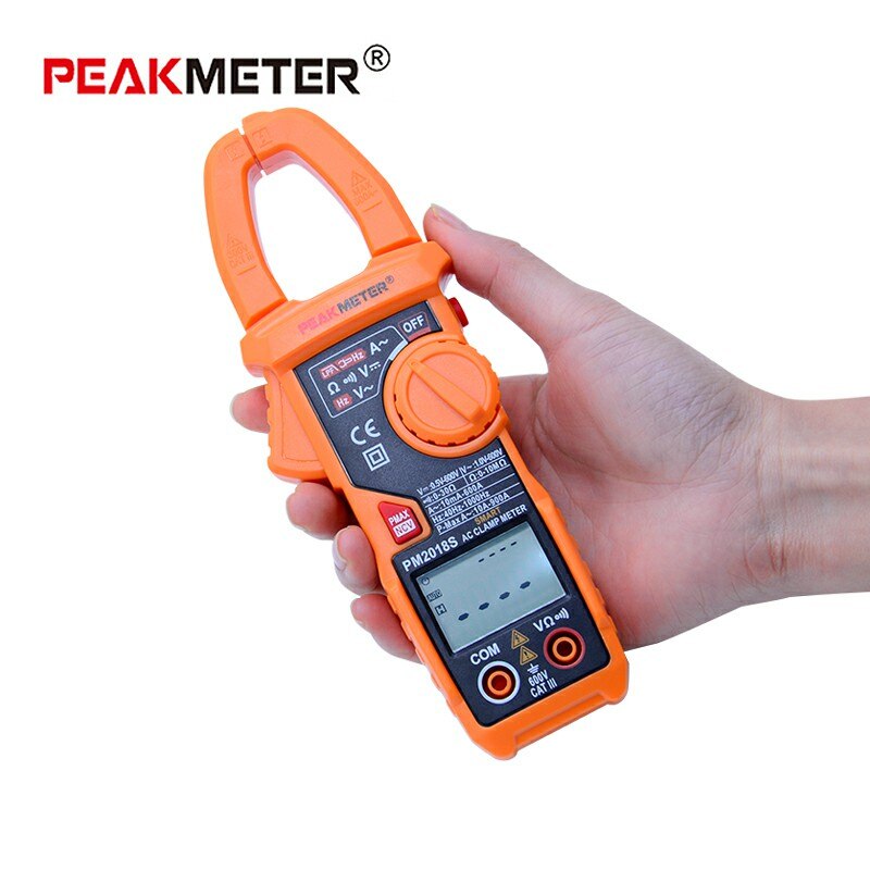 PEAKMETER PM2018S Portable Smart AC Digital Clamp Meter Multimeter AC Current Voltage Resistance Continuity Measurement Tester
