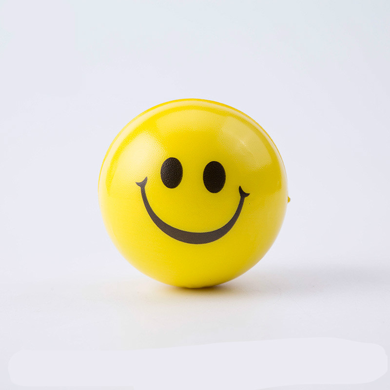 Balle en mousse pour le visage et le sourire, 6.3cm, 3 pièces/lot, balle anti-Stress à presser, sport de plein air, soulagement de la main, exercice du poignet, en PU, pour enfants