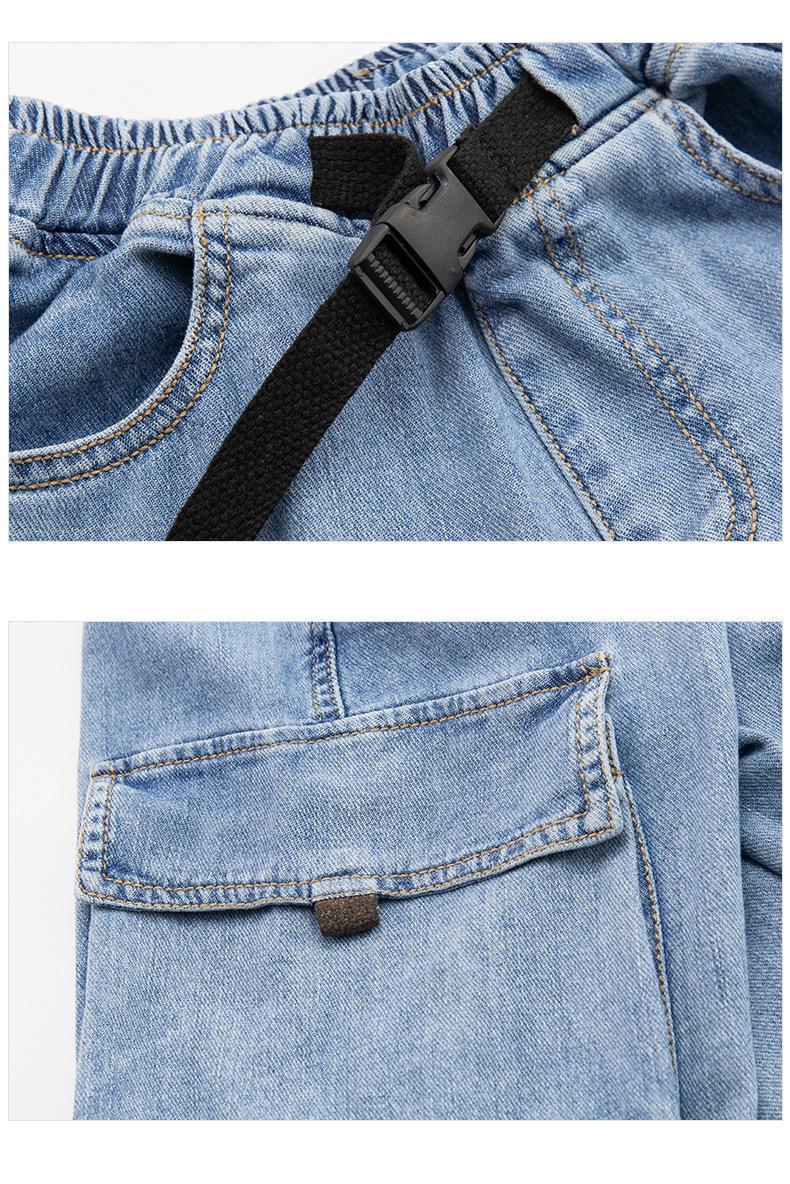 Store drenge denim shorts sommer mellemskole børn afslappet cargo cowboy korte jeans bukser teenage tøj 8 9 13 14 15 16