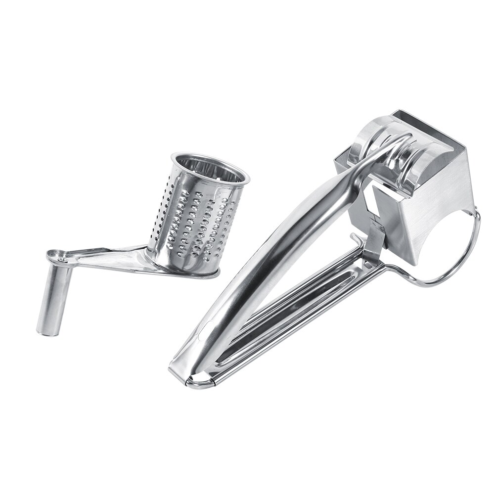 Brand Durable Multifunctional Kitchen Craft Rotation Stainless Steel Cheese Grater 1 Drums Slice Shred Tool