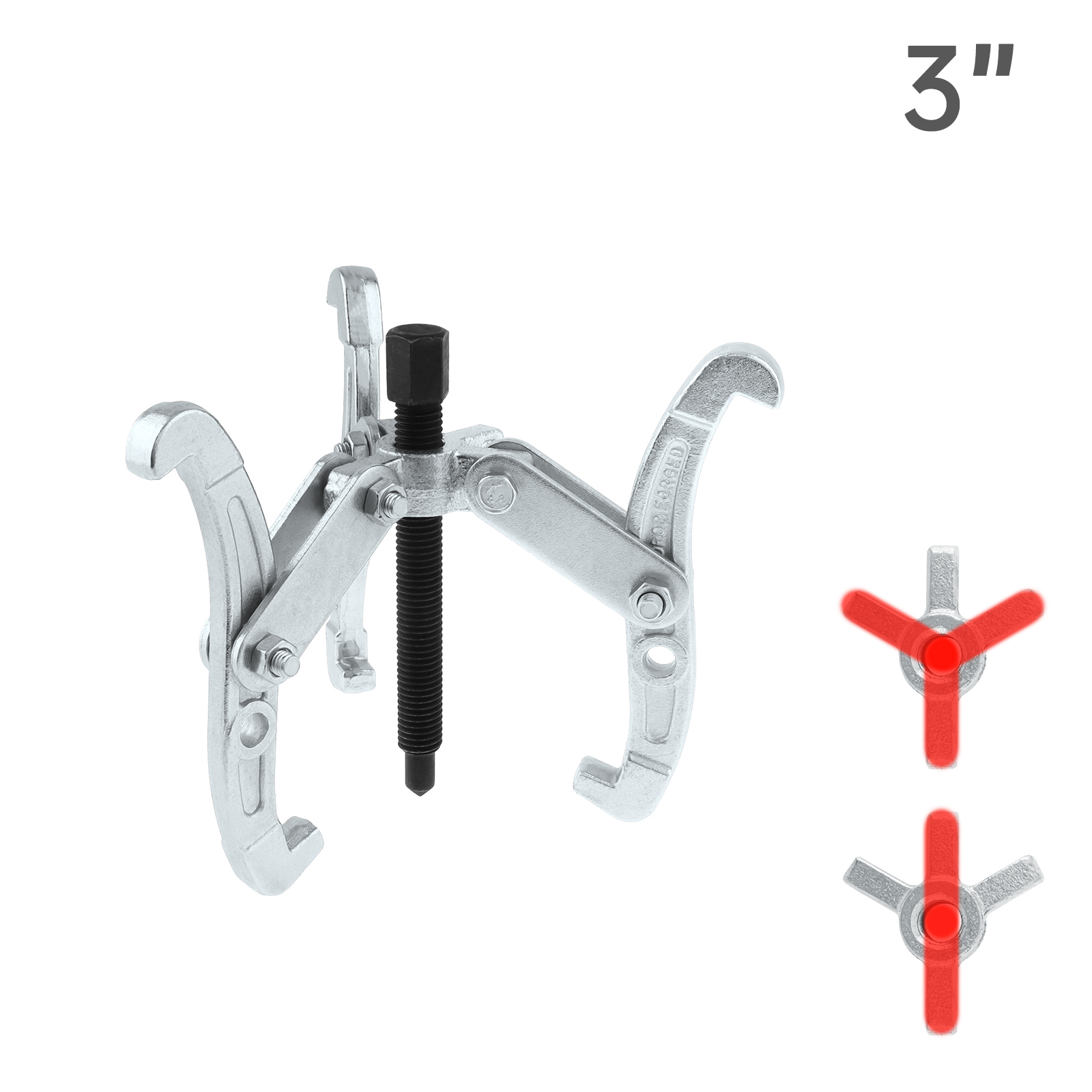 3/4/6/8/10 Inch Gear Puller High Carbon Steel Forging Three Claws Claw Puller Removal Tool for Gears /Pulleys / Bearings ﻿: GOLD