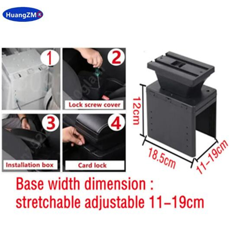 Boîte d'accoudoir de voiture universelle, modèle universel, boîte de rangement d'accessoires de voiture, pièces de rénovation, augmentation de la Fatigue