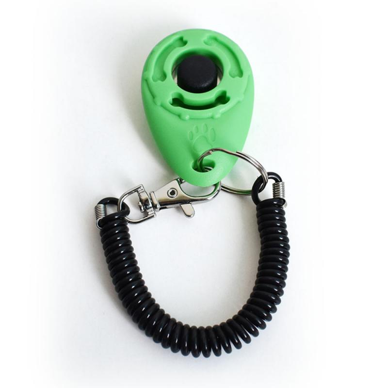 1Pc Plastic Dogs Click Trainer Pet Cat Dog Training Clicker Adjustable Sound Key Chain And Wrist Strap Remote Whistle Clicker: 08