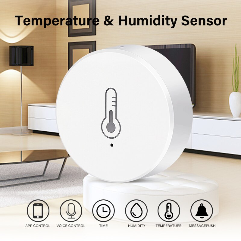 Aubess Tuya ZigBee Drahtlose Temperatur Feuchtigkeit Sensor Batterie angetrieben Clever Heimat Kontrolle Temperatur Feuchtigkeit Clever Leben