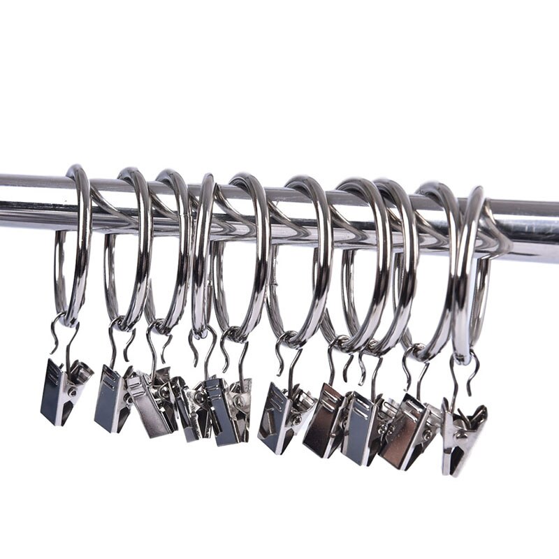 10 stück schwarze gardinenringe aus metall, aufhängeringe für gardinen und stangen, 8 größen: 4.0 x 38mm silber