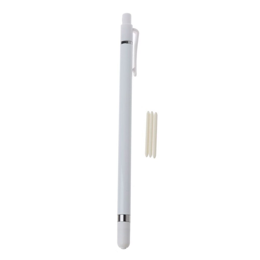 Dual Soft Nibs Touch Screen Capacitive Stylus Pen for Smart Phone/Tablet/Laptop: White