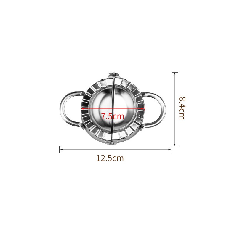 Knoedel Maker Roestvrij Stalen Bol Mold Mould Deeg Presser Cutter Pie Maker Gereedschap Keuken Gadgets: S 7.5cm