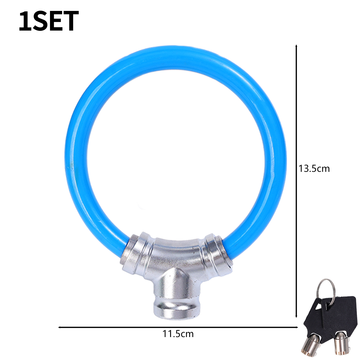 Mountain Bike Locks Portable Key Ring Lock Anti-theft Electric Car Accessories Children Skateboard Waterproof Bold Key Locks: Red