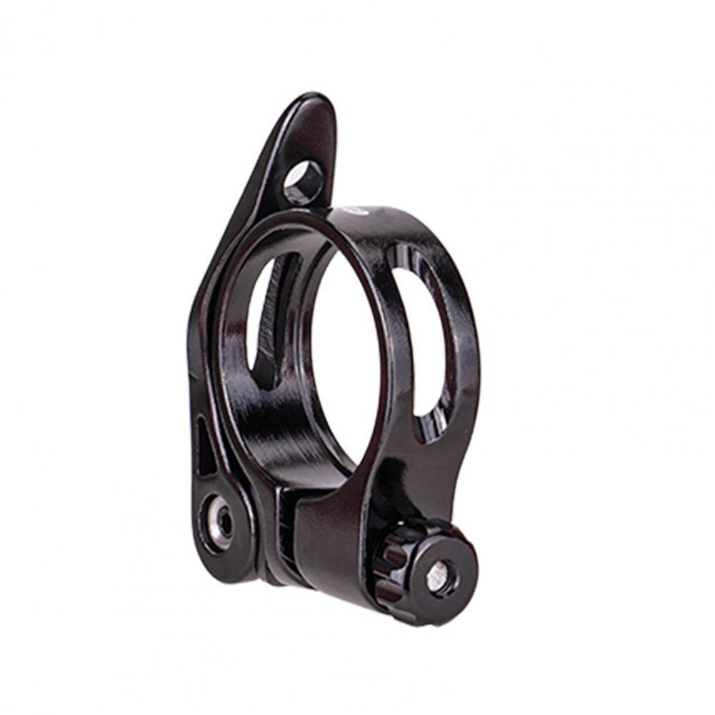 Abrazadera de tija de sillín de bicicleta, aleación de aluminio, anodizado para ciclismo:  Black L