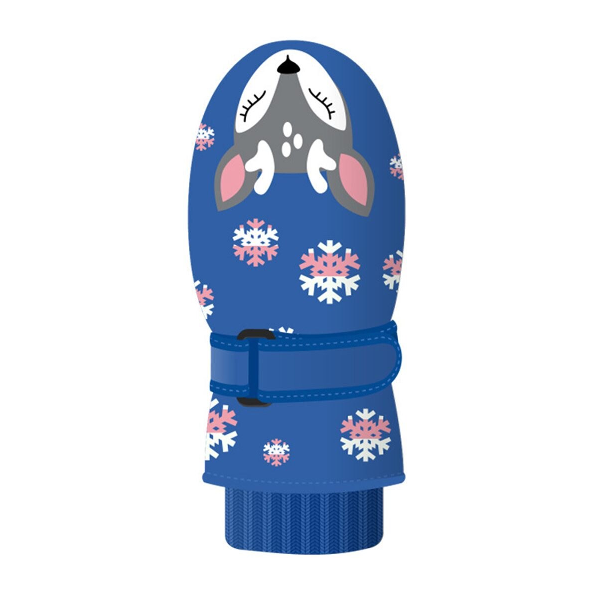 Kinderen winter warme handschoenen jongens meisjes waterdicht winddicht antislip sneeuw wanten verlengde pols snowboard skiën fiets handschoenen: Hertenblauw