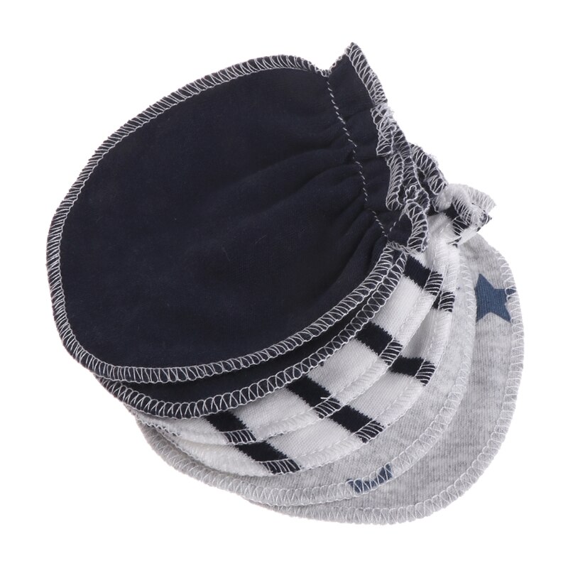 Gants anti-rayures pour bébés 3 paires | Gants de Protection pour -né, mitaines en coton pour visage