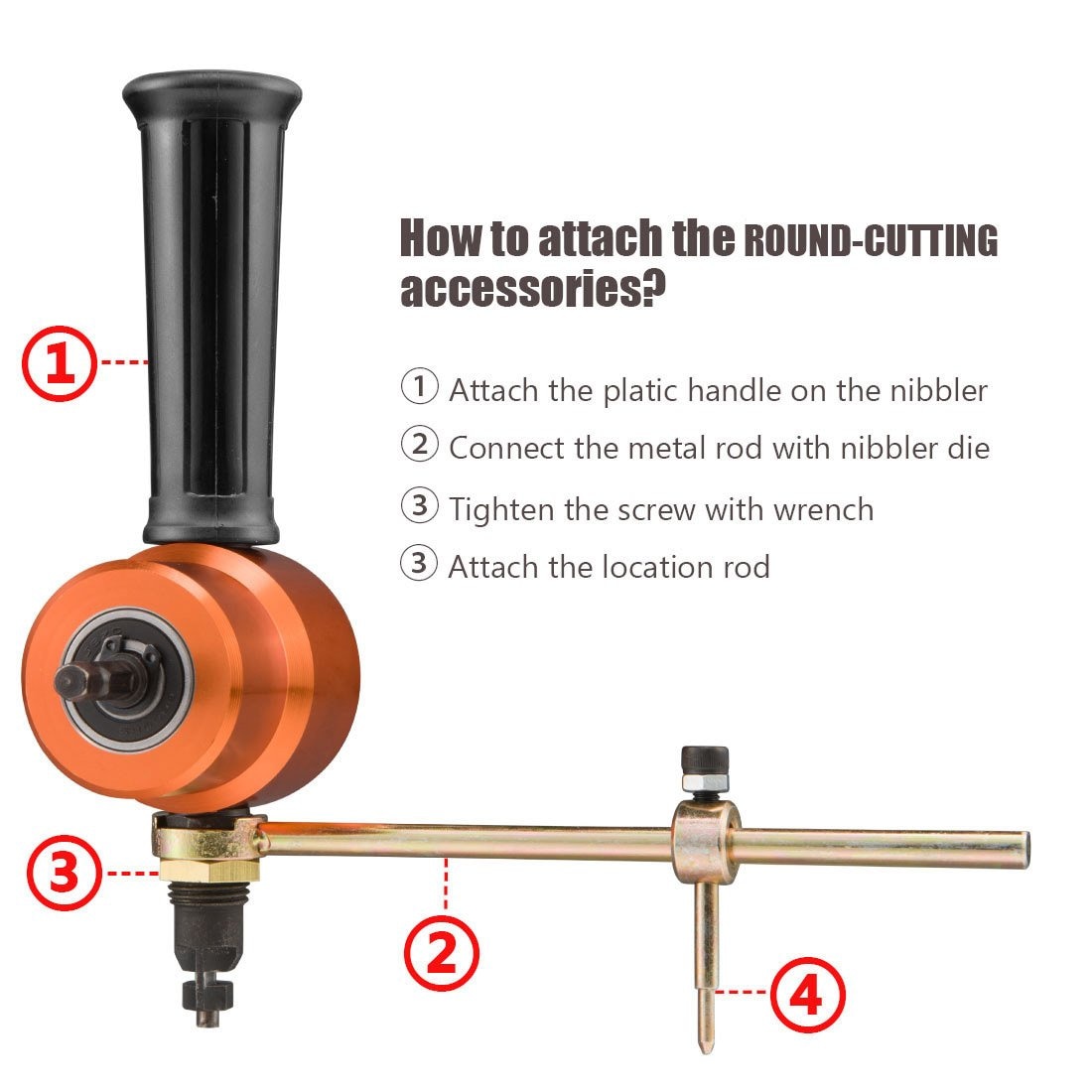 Double Head Sheet Nibble Metal Nibbler Saw 360 Degree Adjustable Drill Attachment Free Cutting Tool Nibbler Sheet Metal Cut Nice