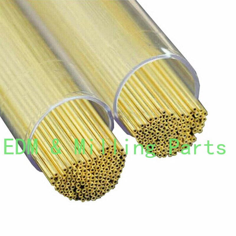 Wiertarka CNC EDM elektroda mosiężna jednokanałowa rura OD (0.4-3.0) MMX500MM dla EDM dziurkacz młyn część