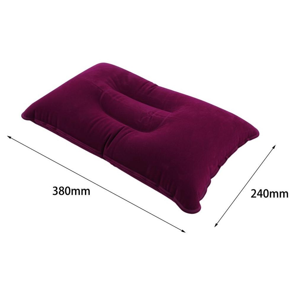 Almohada plegable portátil de viaje al aire libre, cojín inflable de aire, descanso, almohadas cómodas para dormir, accesorios de viaje