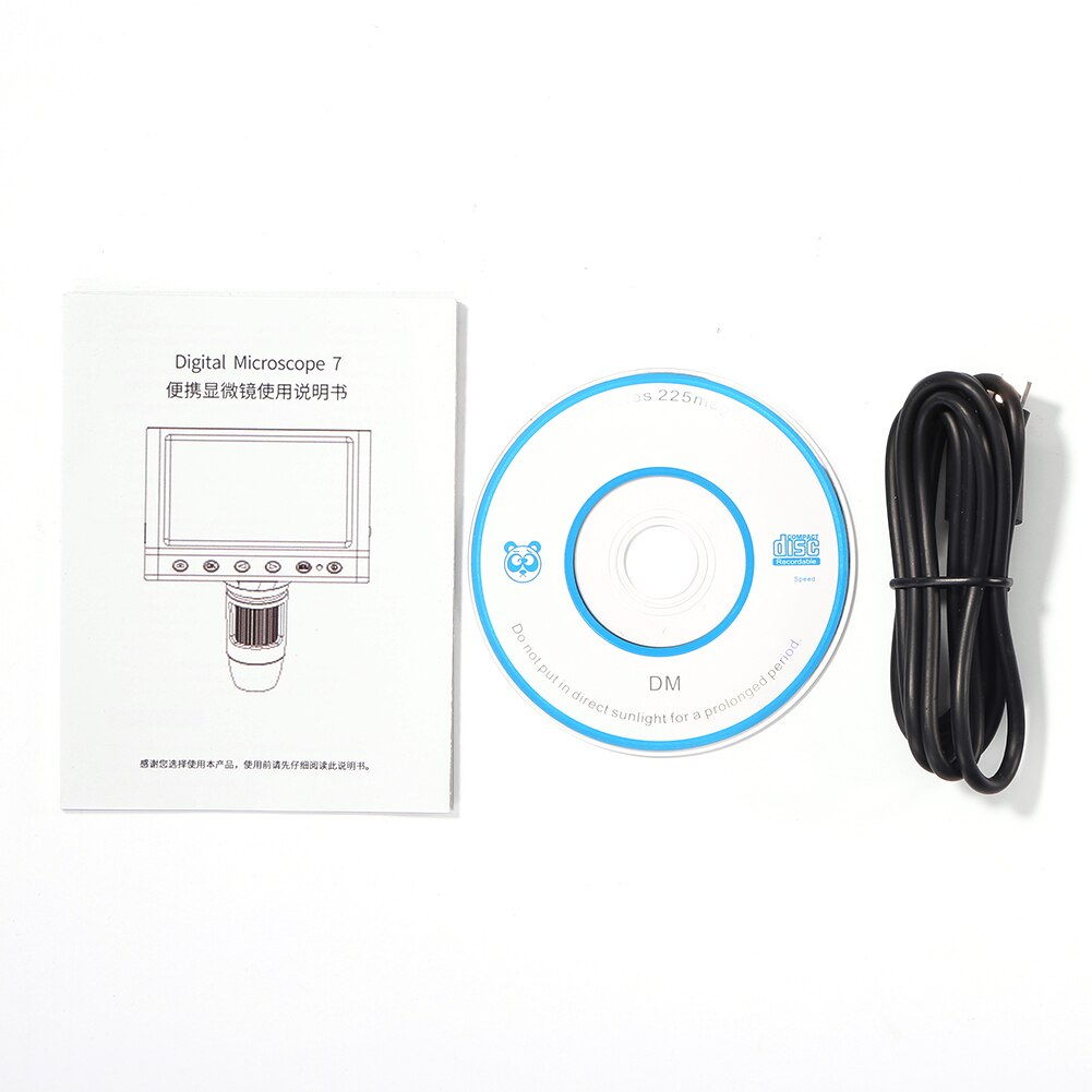 4.3 Inch Display VGA Digital Microscope with 8 LED Magnifier Optical Instruments for Animal Vest Observing Supply